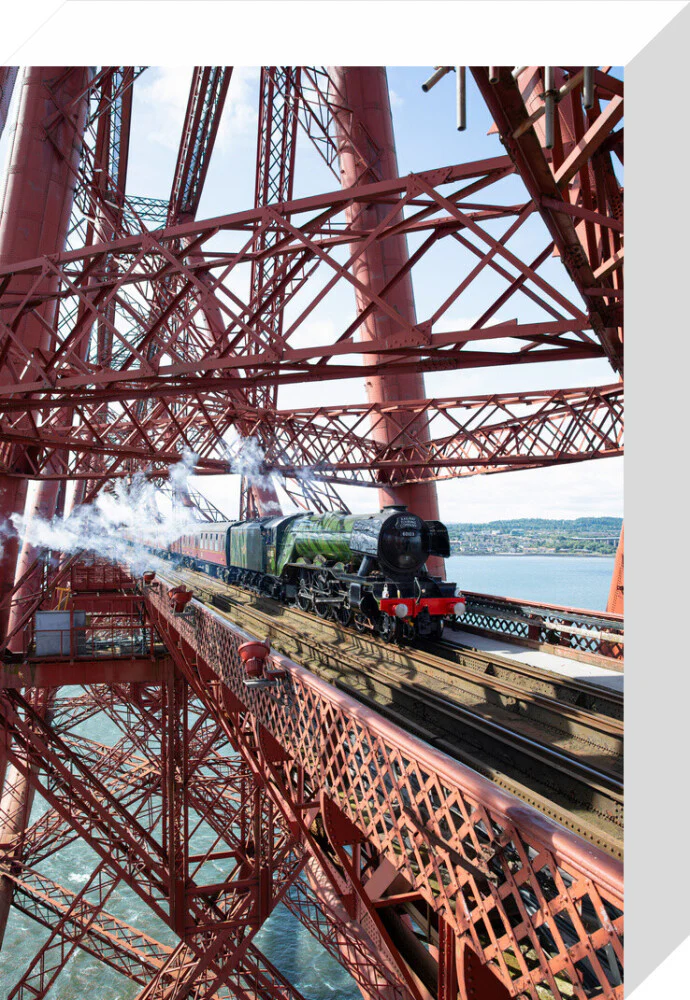 Flying Scotsman crossing the Forth Bridge, Scotland. - Image 64