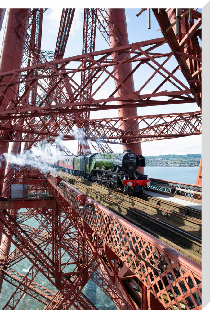 Flying Scotsman crossing the Forth Bridge, Scotland. - Image 67