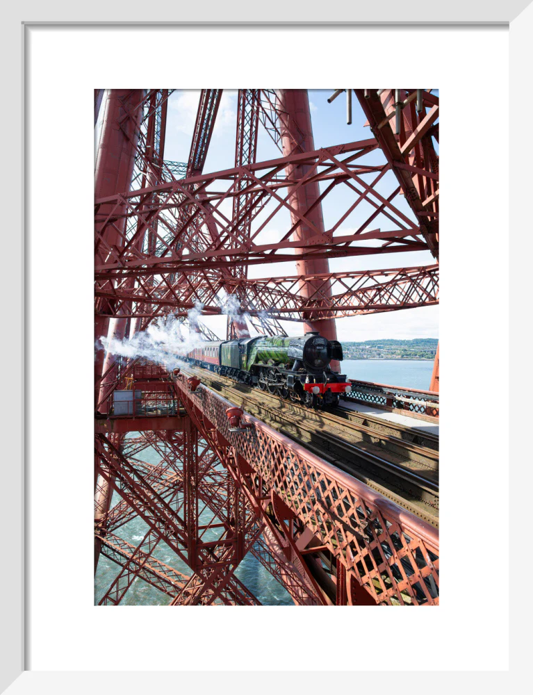 Flying Scotsman crossing the Forth Bridge, Scotland. - Image 9