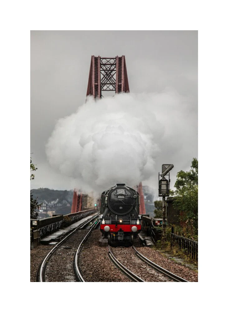 Flying Scotsman crossing the Forth Bridge on 8th October 2023. - Image 28