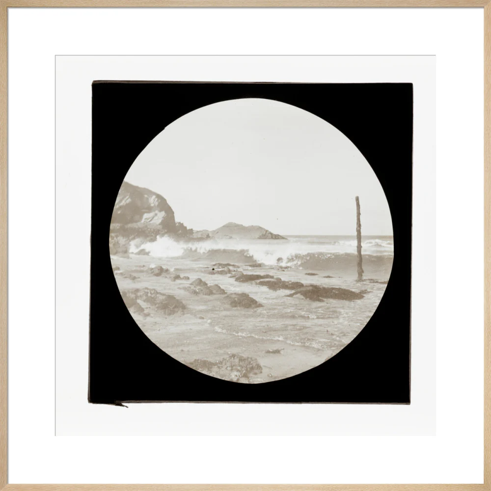 A magic lantern slide of a seascape by Birt Acres, c. 1893. - Image 49