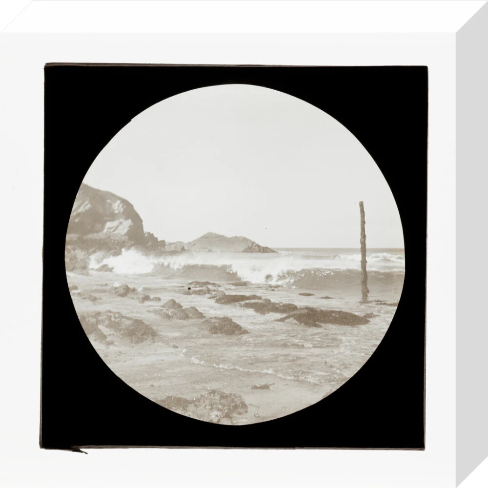 A magic lantern slide of a seascape by Birt Acres, c. 1893. - Image 54