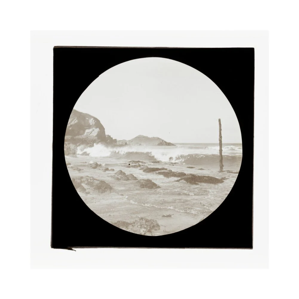 A magic lantern slide of a seascape by Birt Acres, c. 1893. - Image 7