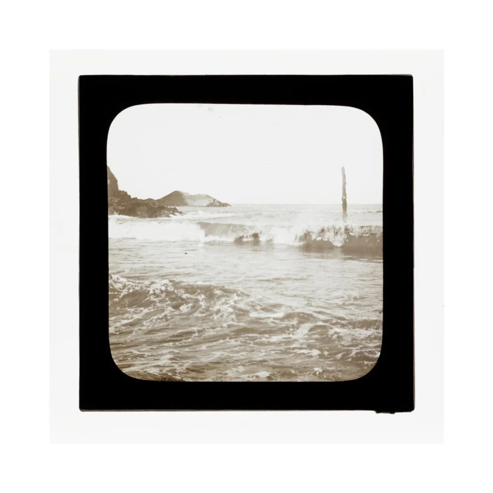 A magic lantern slide of a seascape by Birt Acres, c. 1893. - Image 2