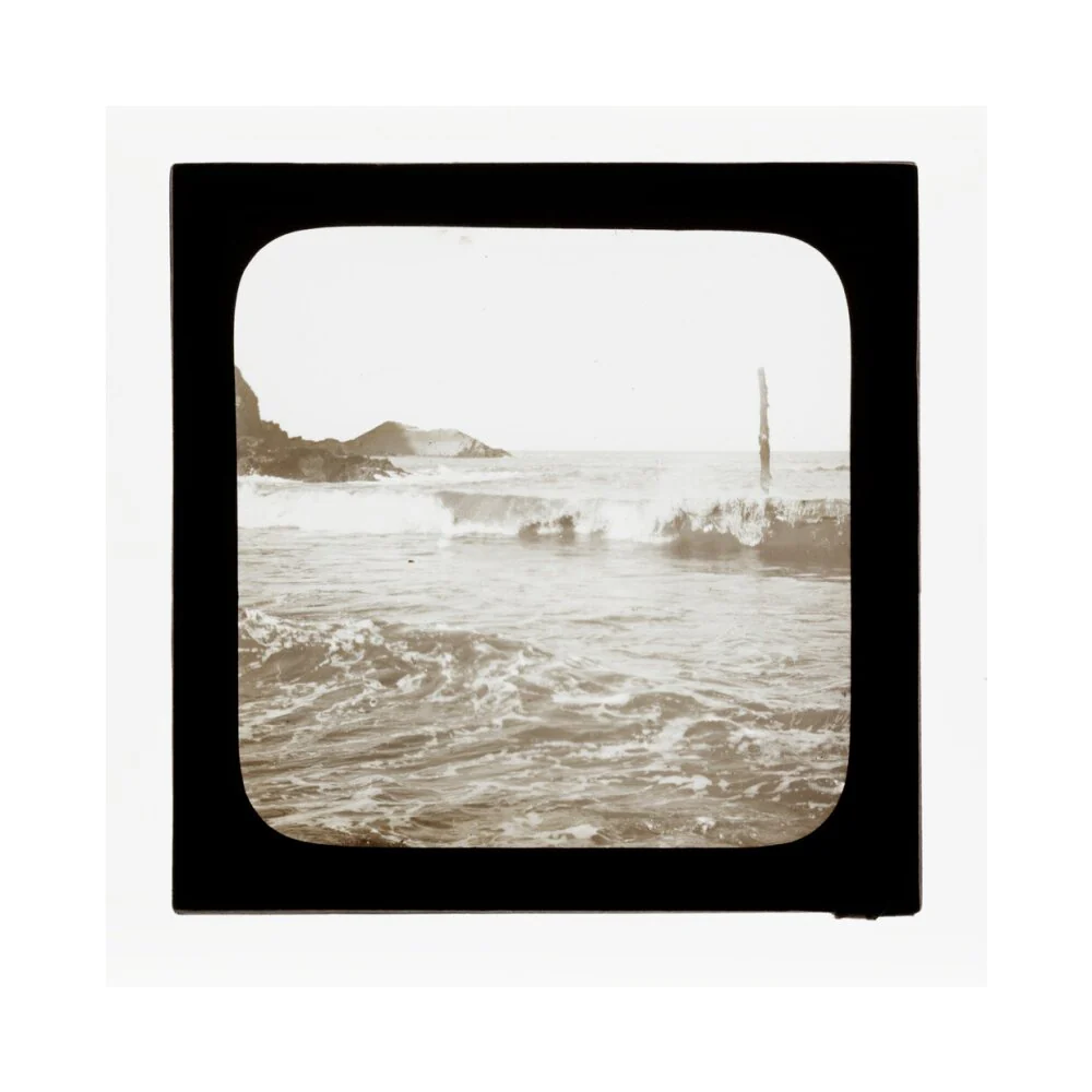 A magic lantern slide of a seascape by Birt Acres, c. 1893. - Image 23