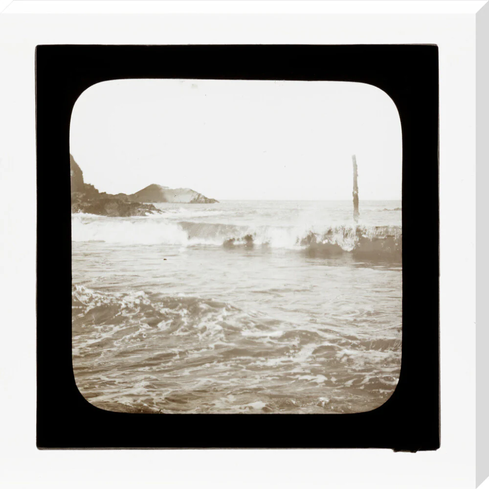 A magic lantern slide of a seascape by Birt Acres, c. 1893. - Image 29