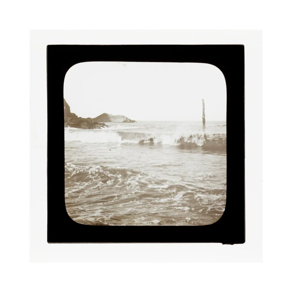 A magic lantern slide of a seascape by Birt Acres, c. 1893. - Image 35