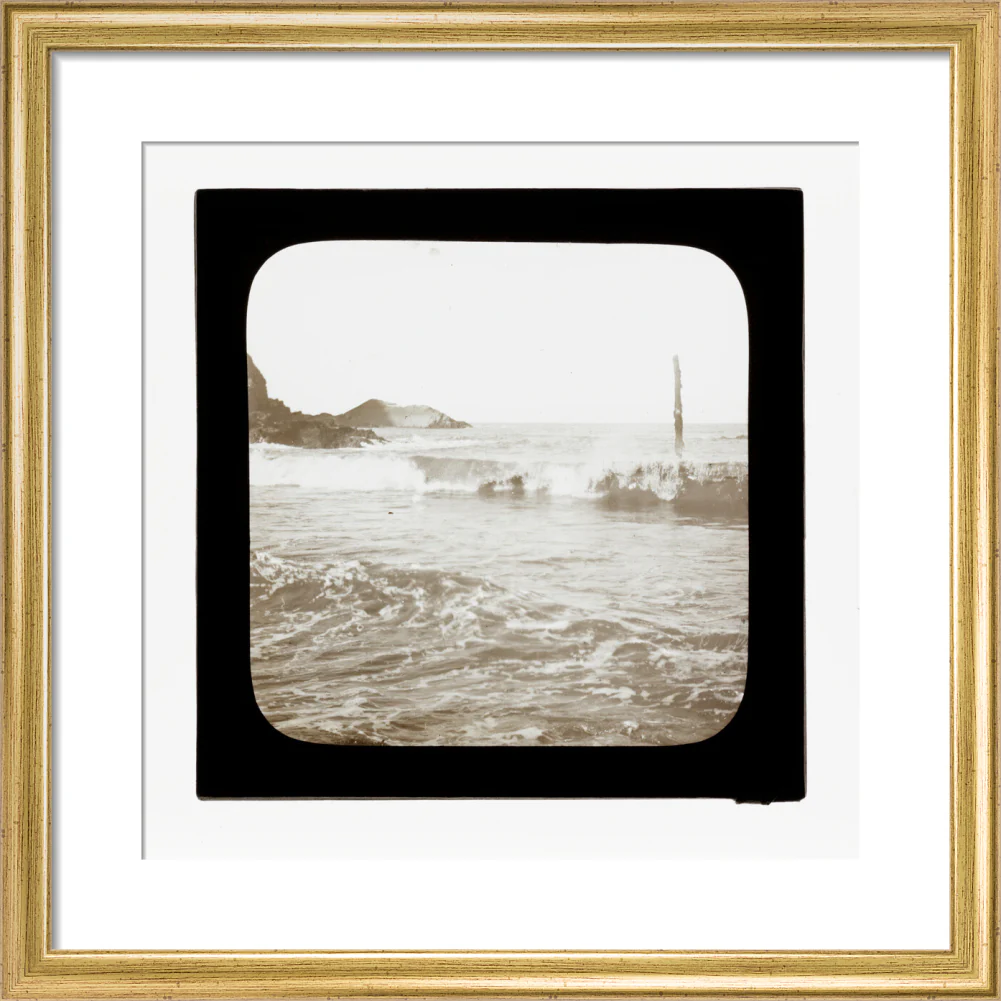 A magic lantern slide of a seascape by Birt Acres, c. 1893. - Image 5