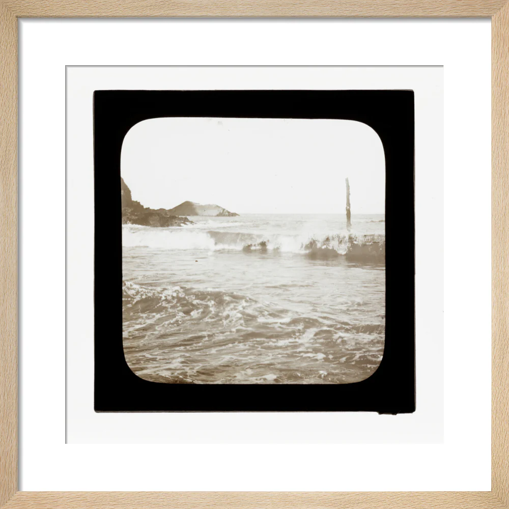 A magic lantern slide of a seascape by Birt Acres, c. 1893. - Image 6