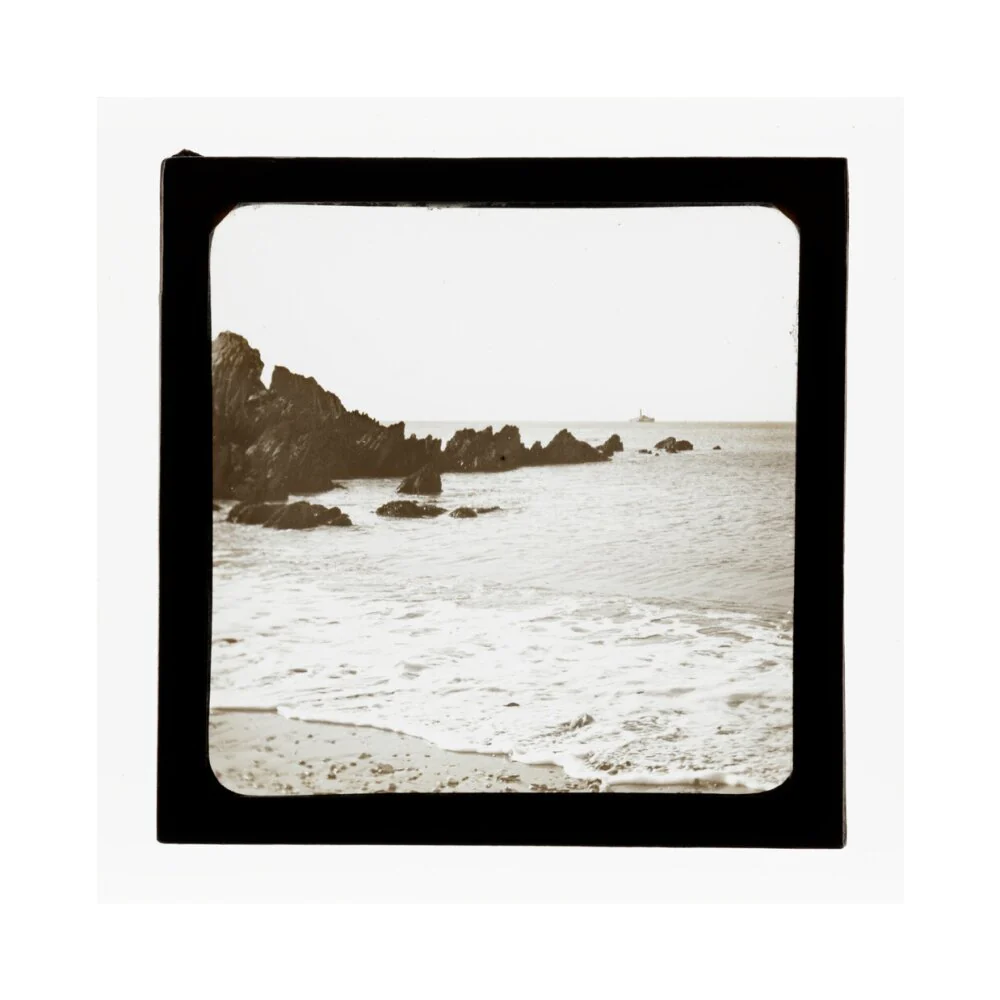 A magic lantern slide of a seascape by Birt Acres, c. 1893. - Image 23