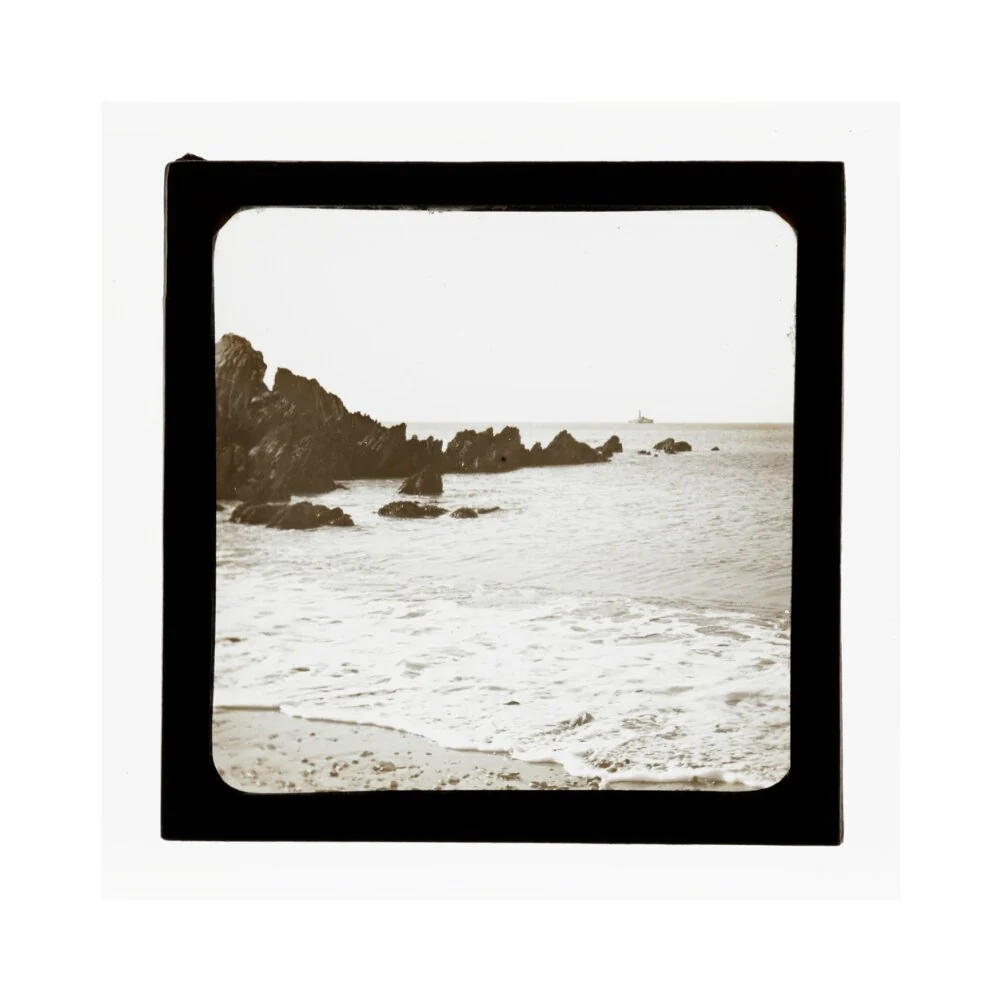 A magic lantern slide of a seascape by Birt Acres, c. 1893. - Image 35
