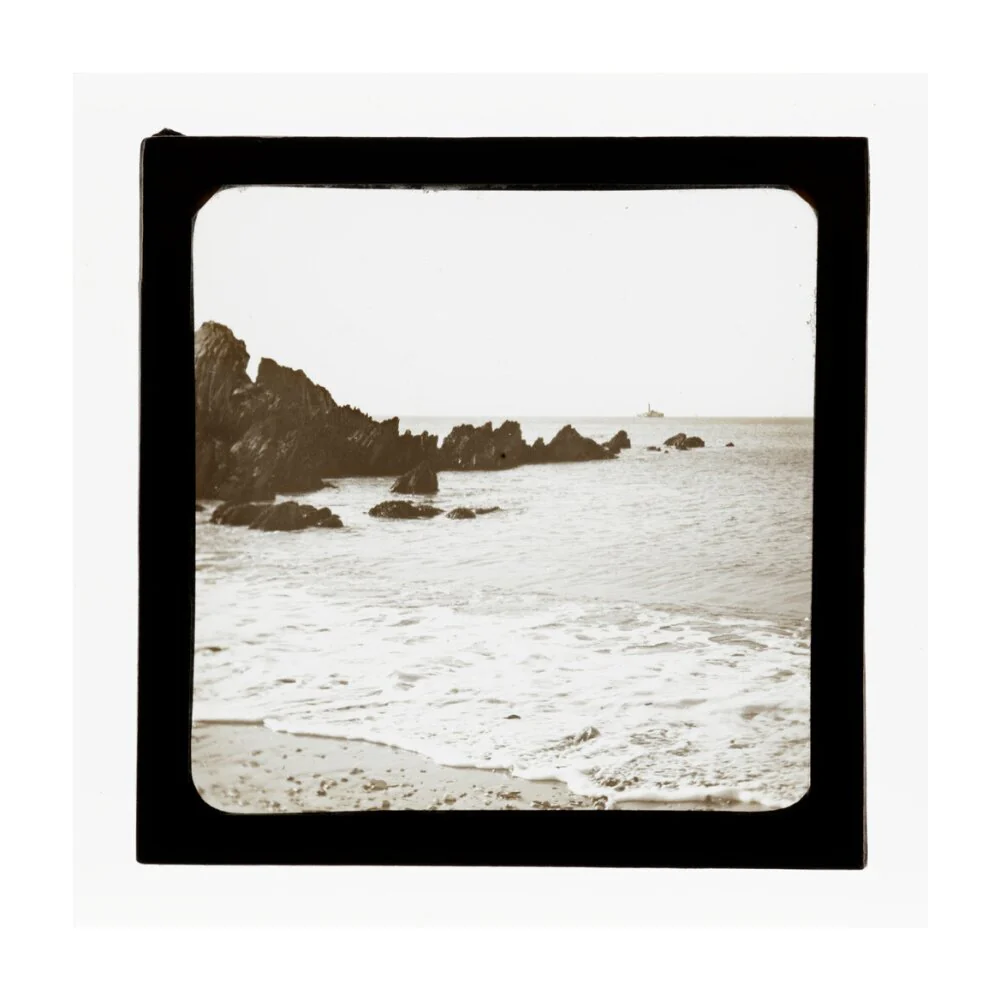 A magic lantern slide of a seascape by Birt Acres, c. 1893. - Image 52