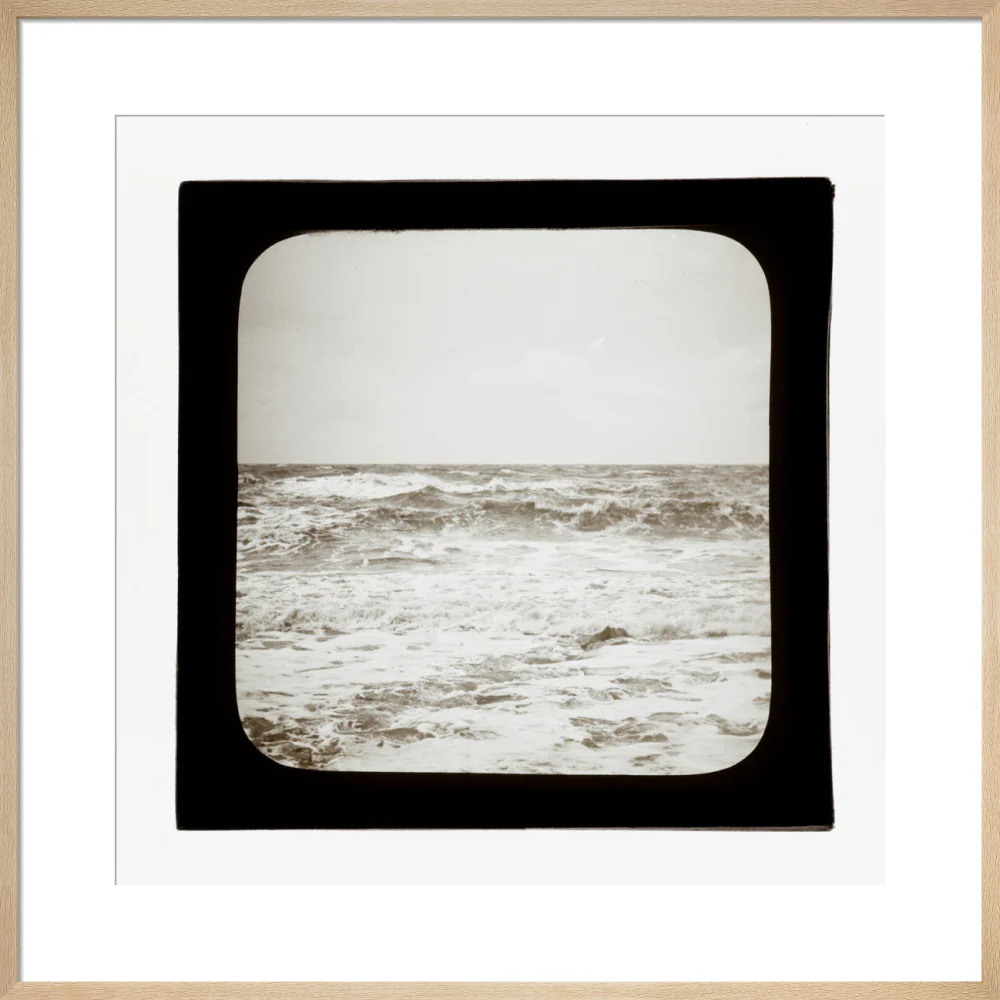A magic lantern slide of sea waves crashing against the shore by Birt Acres, c. 1893. - Image 16