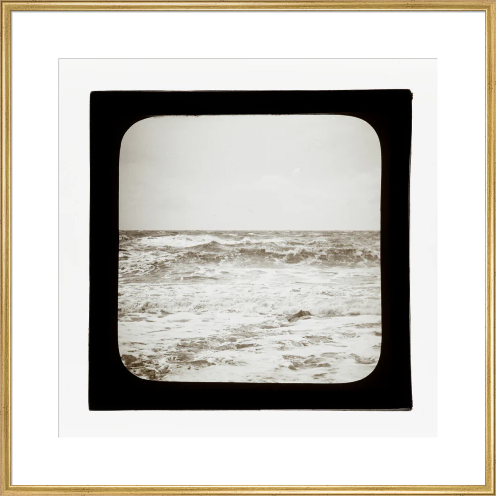 A magic lantern slide of sea waves crashing against the shore by Birt Acres, c. 1893. - Image 20
