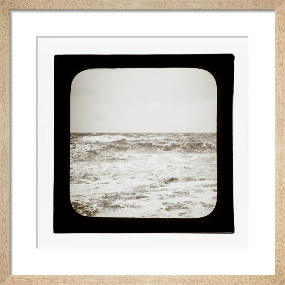A magic lantern slide of sea waves crashing against the shore by Birt Acres, c. 1893. - Image 34