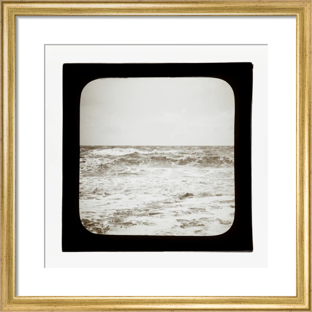 A magic lantern slide of sea waves crashing against the shore by Birt Acres, c. 1893. - Image 5