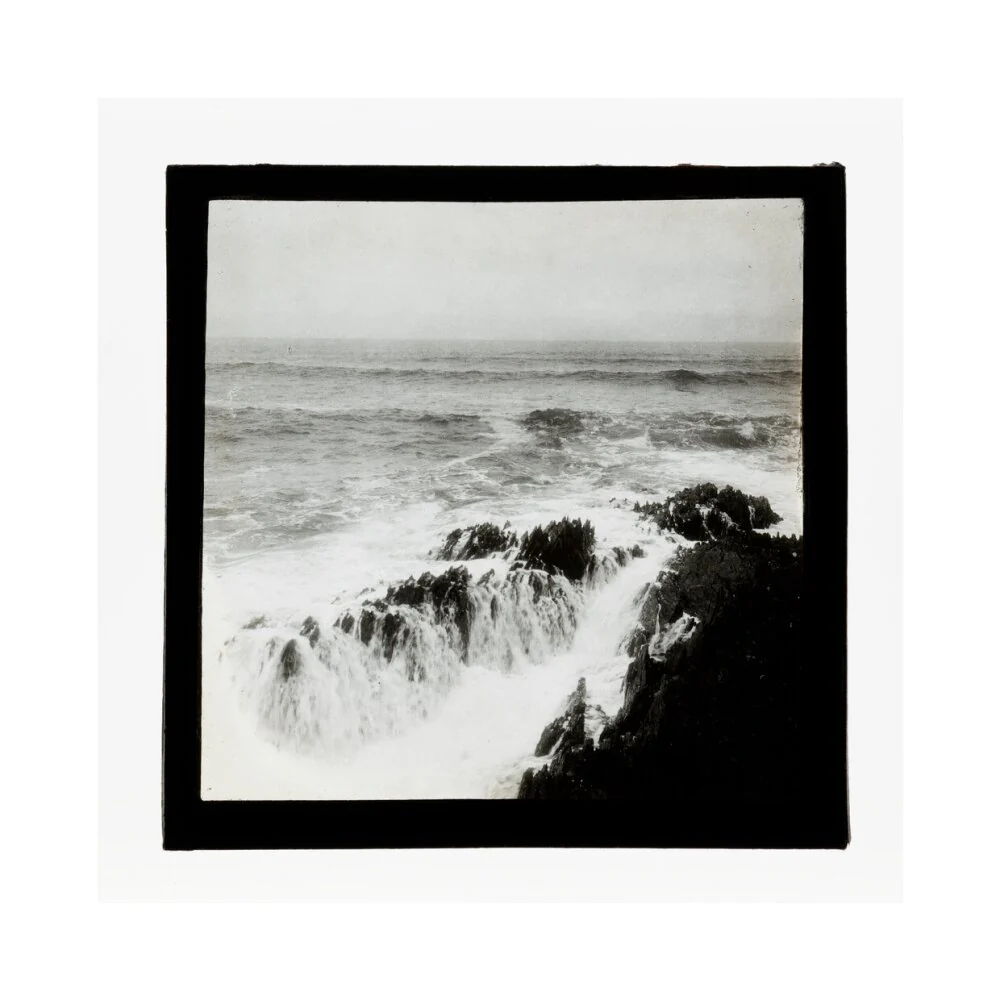 A magic lantern slide of a seascape by Birt Acres, c. 1893. - Image 17