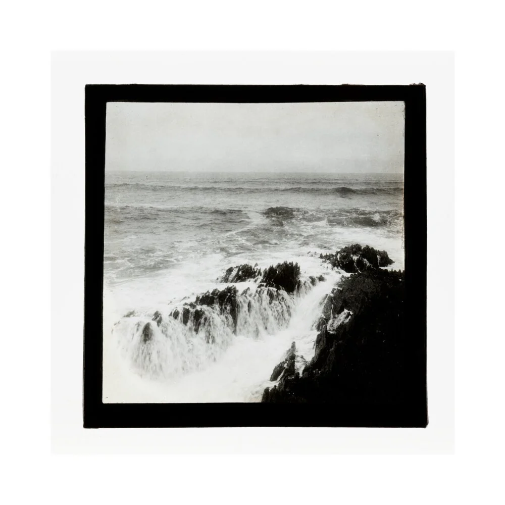 A magic lantern slide of a seascape by Birt Acres, c. 1893. - Image 30