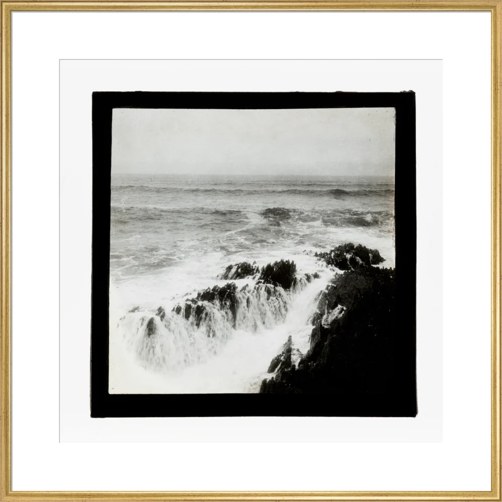 A magic lantern slide of a seascape by Birt Acres, c. 1893. - Image 48