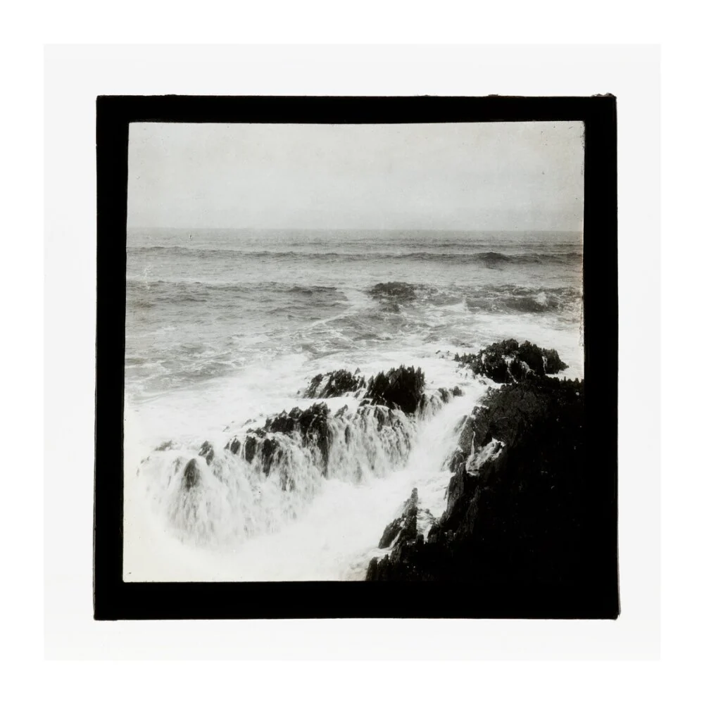 A magic lantern slide of a seascape by Birt Acres, c. 1893. - Image 53