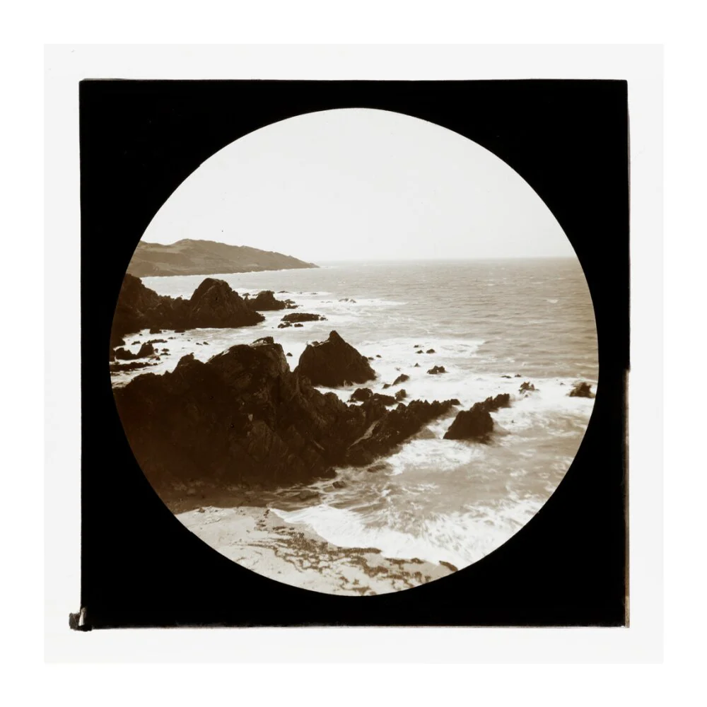 A magic lantern slide of a seascape by Birt Acres, c. 1893. - Image 63