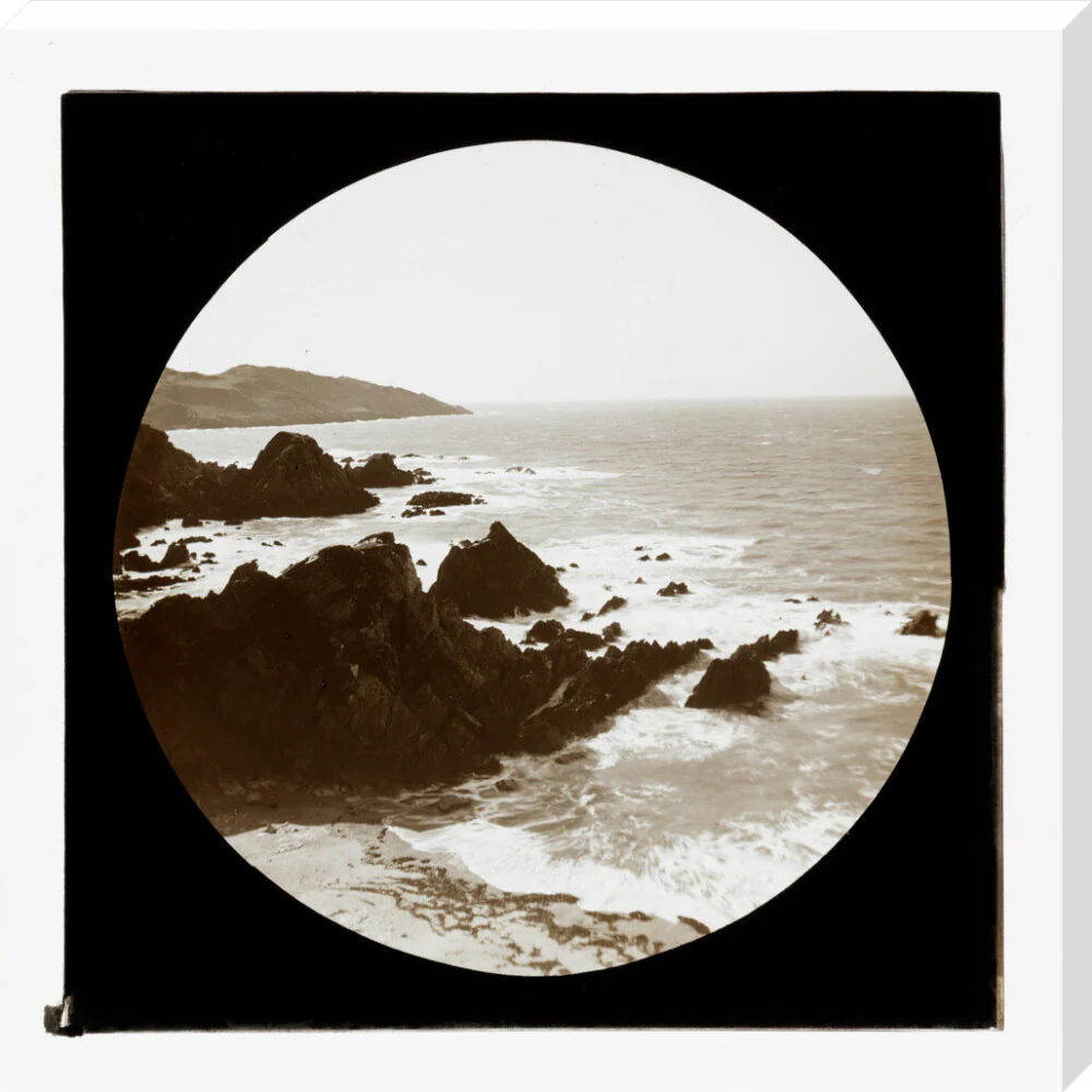 A magic lantern slide of a seascape by Birt Acres, c. 1893. - Image 67