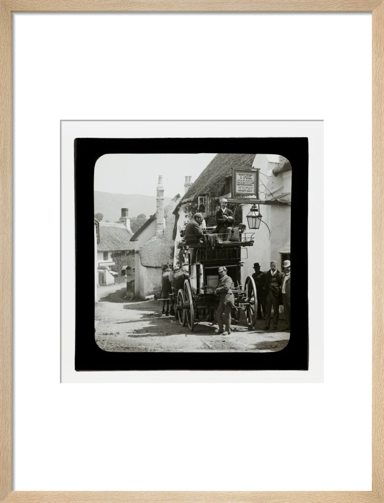 A magic lantern slide showing Birt Acres sitting on a coach whilst attending a meeting of photographers in Porlock, c.1893. - Image 49