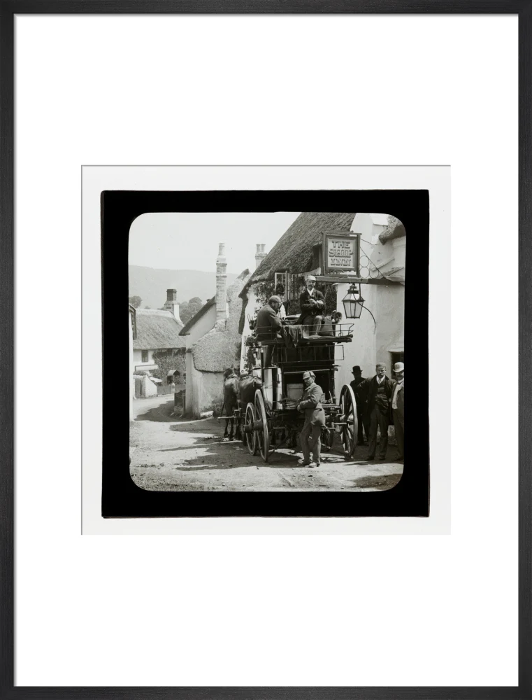 A magic lantern slide showing Birt Acres sitting on a coach whilst attending a meeting of photographers in Porlock, c.1893. - Image 51