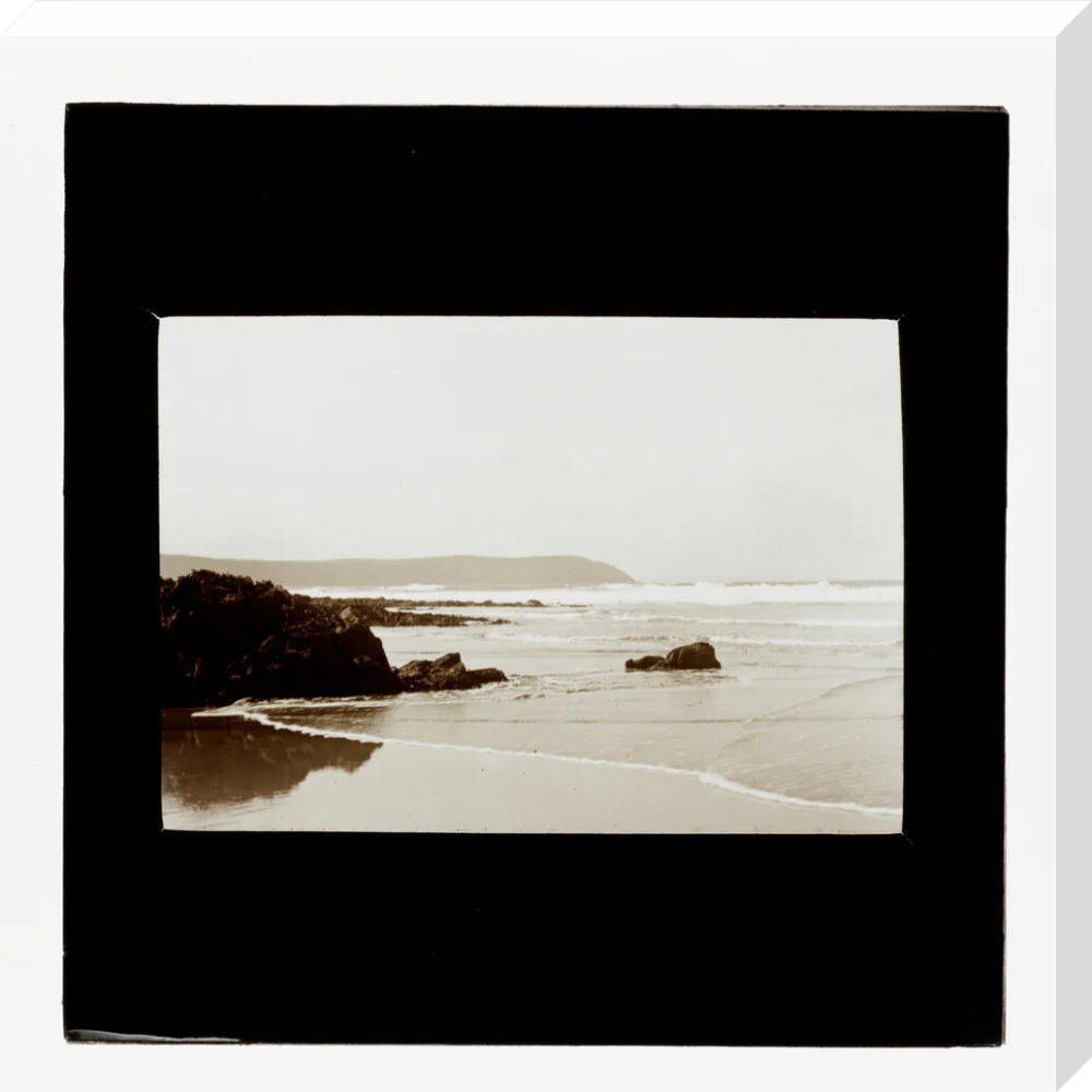 A magic lantern slide showing Woolacombe by Birt Acres, c. 1893. - Image 33