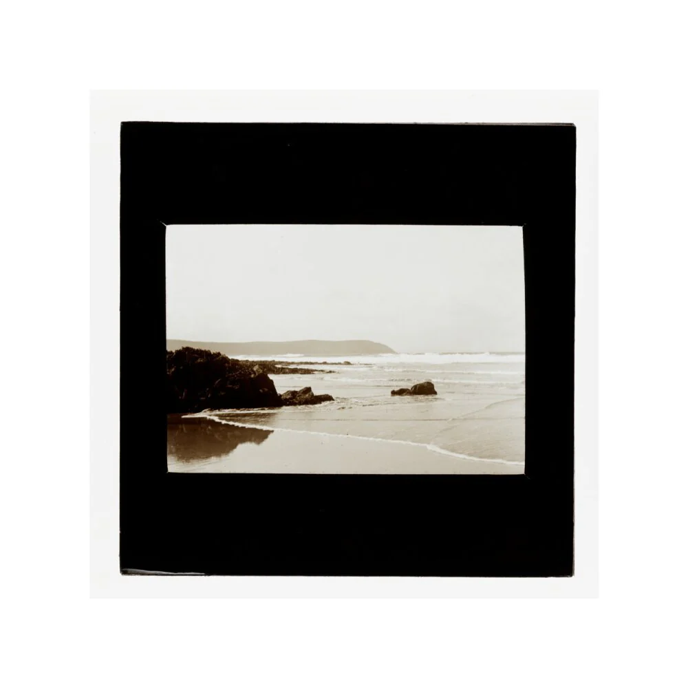 A magic lantern slide showing Woolacombe by Birt Acres, c. 1893. - Image 60