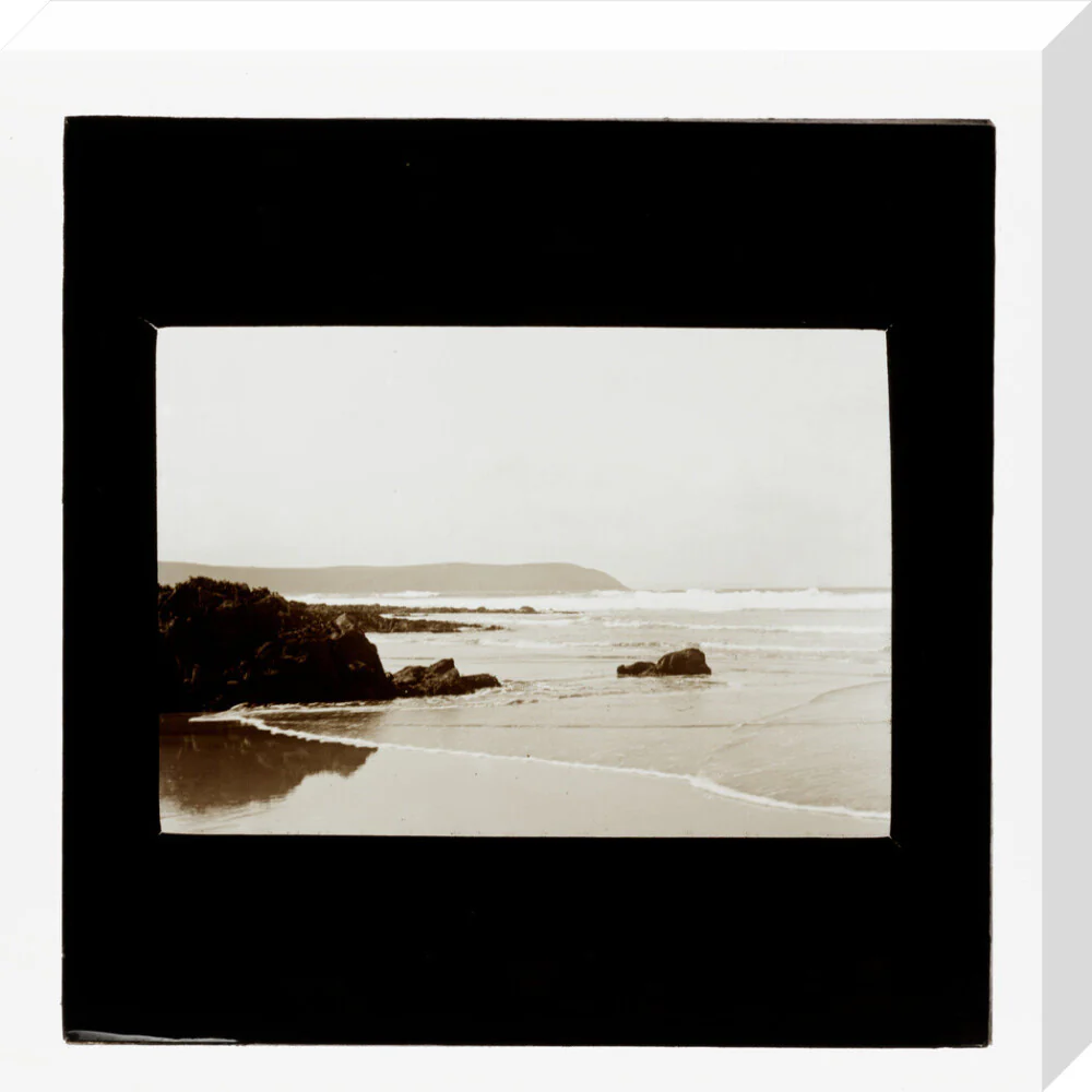 A magic lantern slide showing Woolacombe by Birt Acres, c. 1893. - Image 65