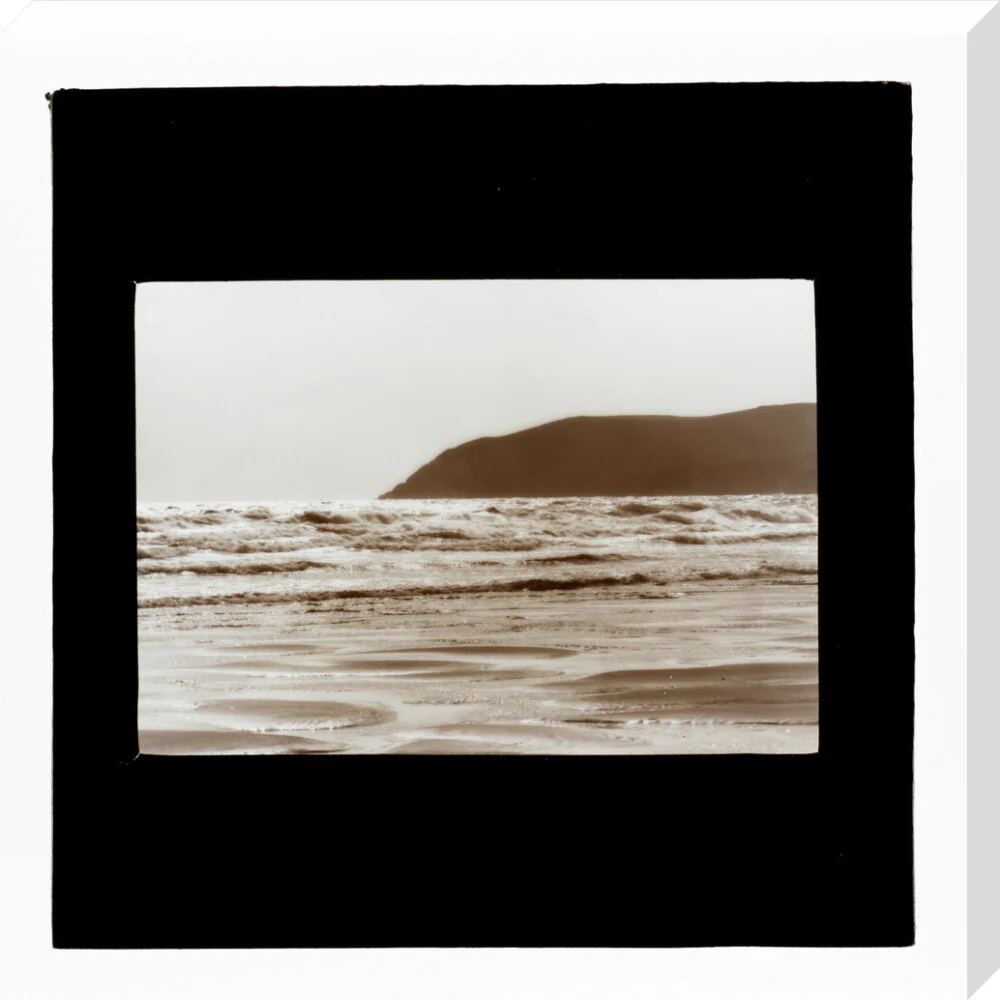A magic lantern slide showing Woolacombe by Birt Acres, c. 1893. - Image 33