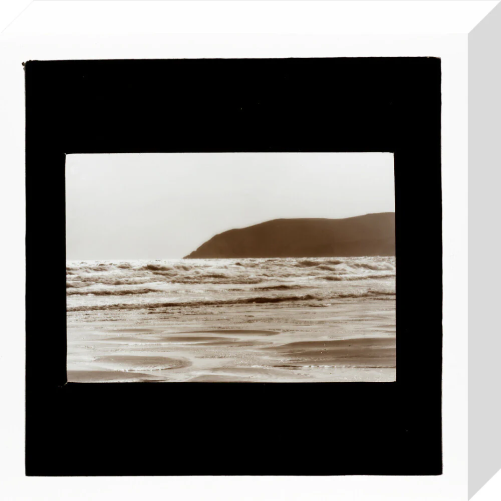 A magic lantern slide showing Woolacombe by Birt Acres, c. 1893. - Image 64