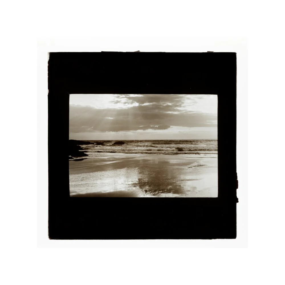A magic lantern slide entitled Sunset, Woolacombe by Birt Acres, c. 1893. - Image 27