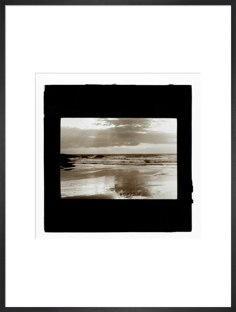 A magic lantern slide entitled Sunset, Woolacombe by Birt Acres, c. 1893. - Image 56