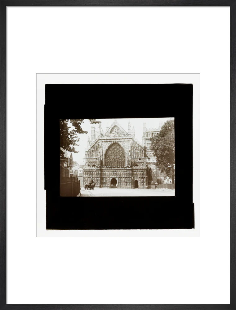 A magic lantern slide showing the west front of Exeter Cathdral by Birt Acres, c. 1893. - Image 18
