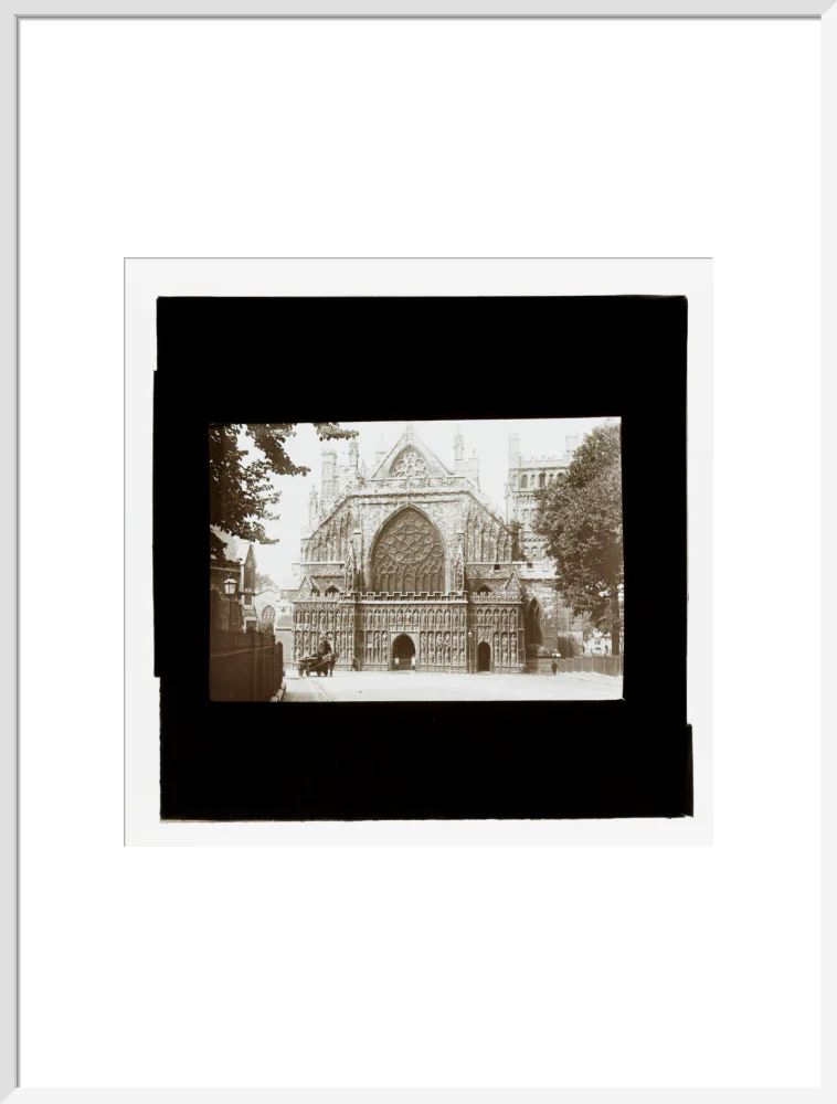 A magic lantern slide showing the west front of Exeter Cathdral by Birt Acres, c. 1893. - Image 24