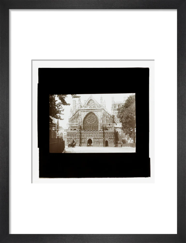 A magic lantern slide showing the west front of Exeter Cathdral by Birt Acres, c. 1893. - Image 41