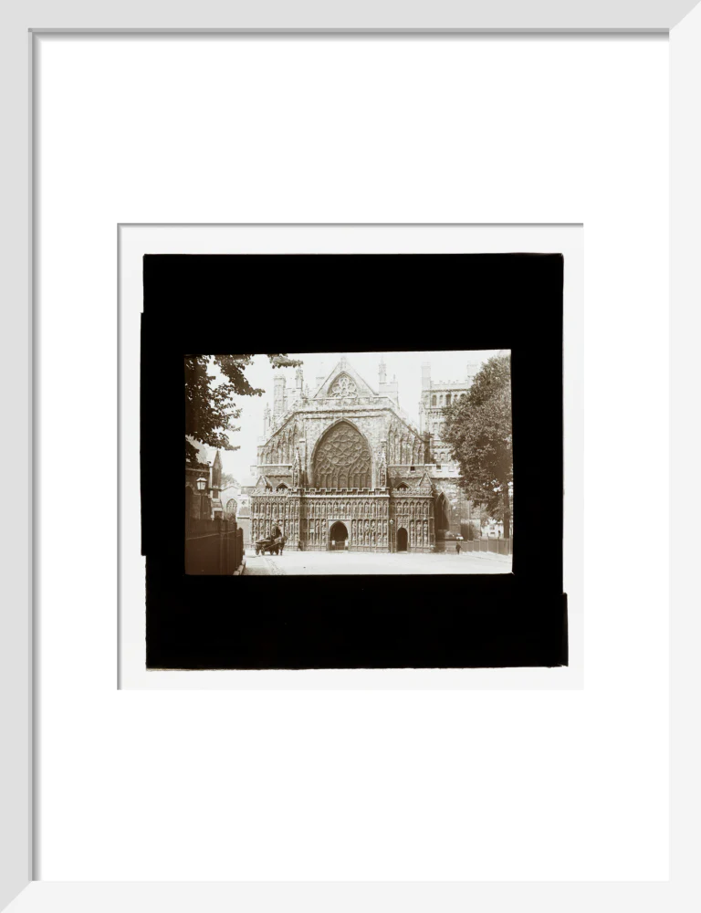A magic lantern slide showing the west front of Exeter Cathdral by Birt Acres, c. 1893. - Image 42