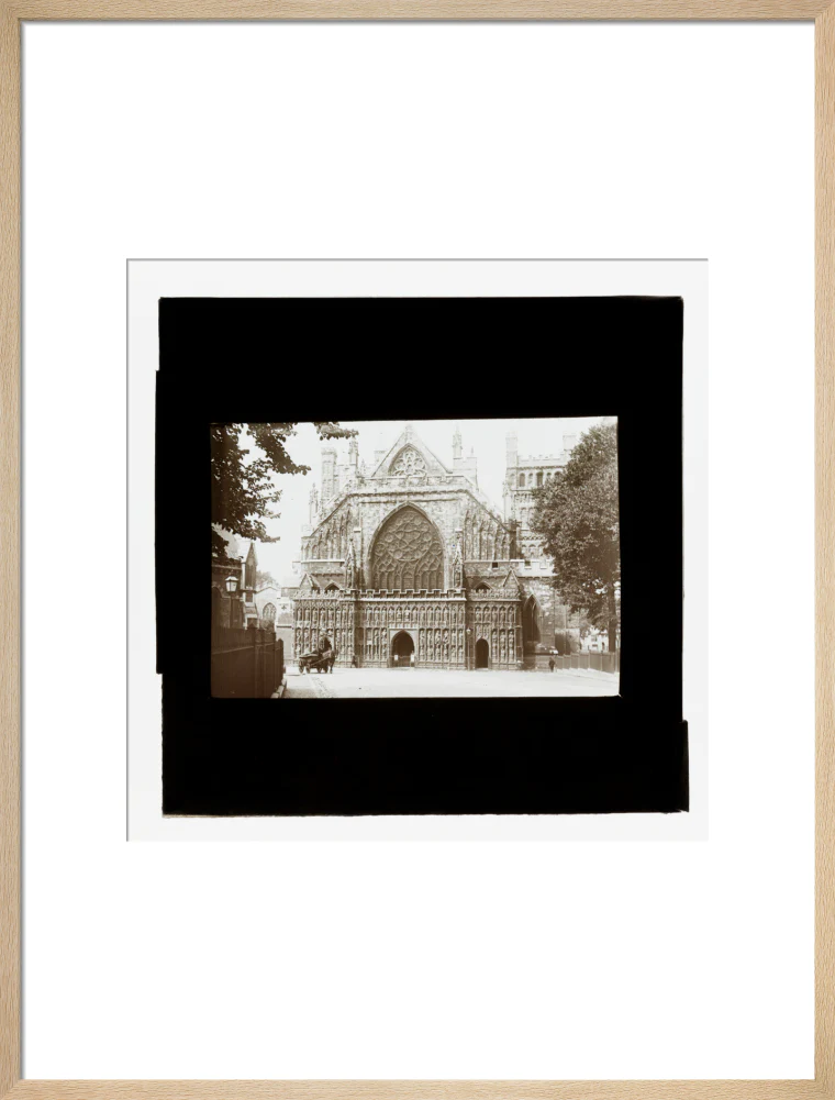 A magic lantern slide showing the west front of Exeter Cathdral by Birt Acres, c. 1893. - Image 54