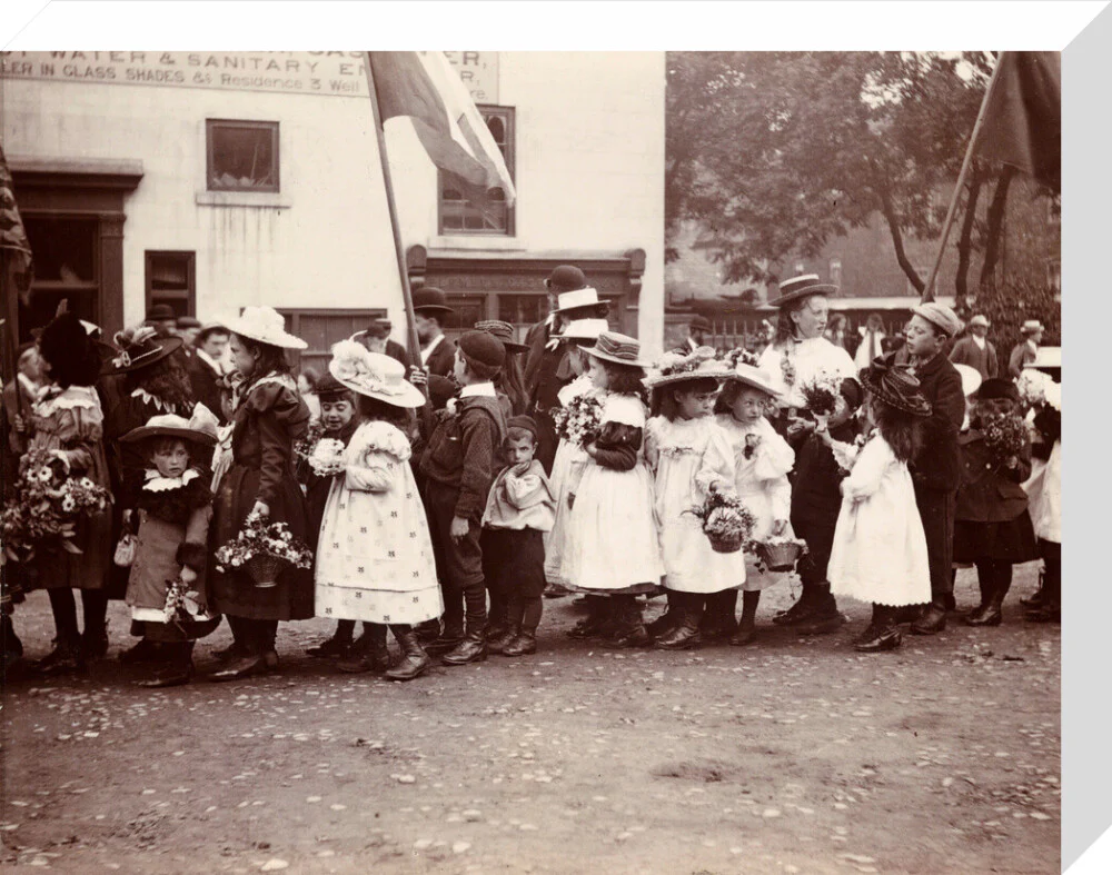 Children taking part in a procession, Whitby, North Yorkshire, c 1900s. - Image 32