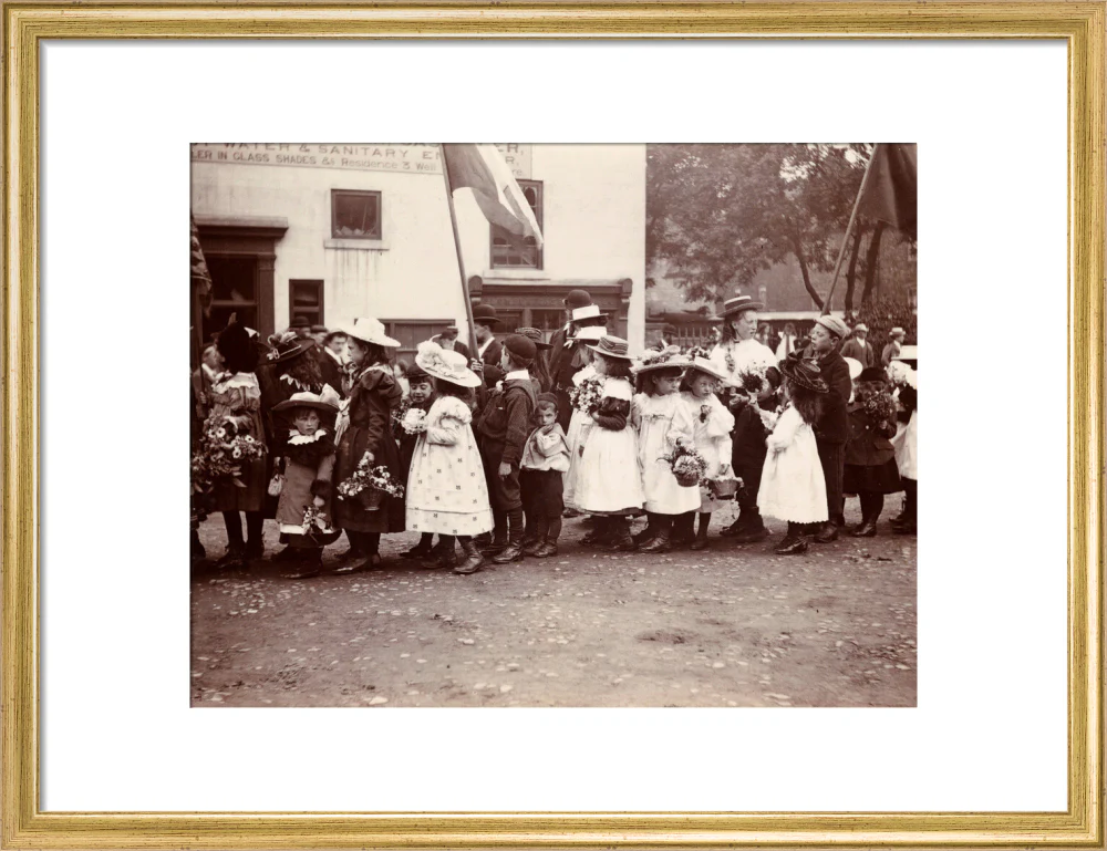 Children taking part in a procession, Whitby, North Yorkshire, c 1900s. - Image 48