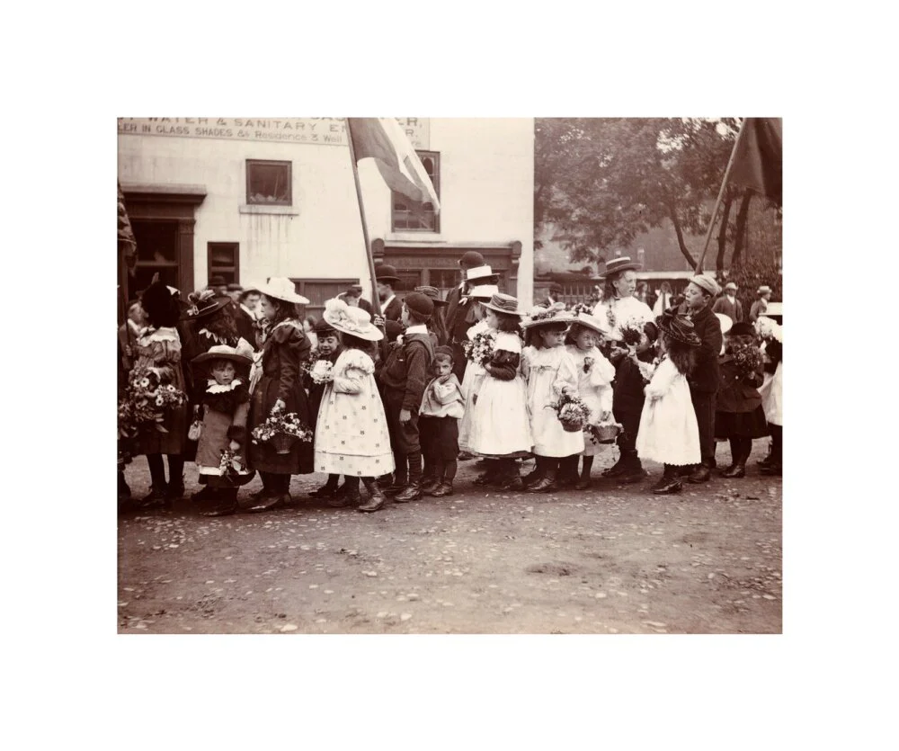 Children taking part in a procession, Whitby, North Yorkshire, c 1900s. - Image 60
