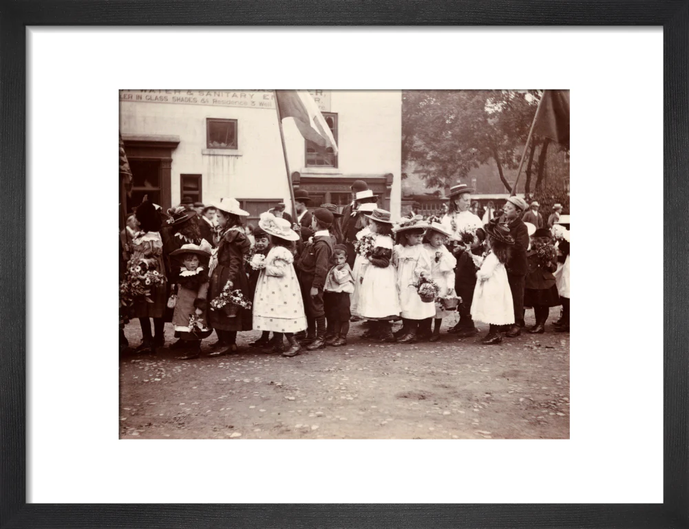 Children taking part in a procession, Whitby, North Yorkshire, c 1900s. - Image 8