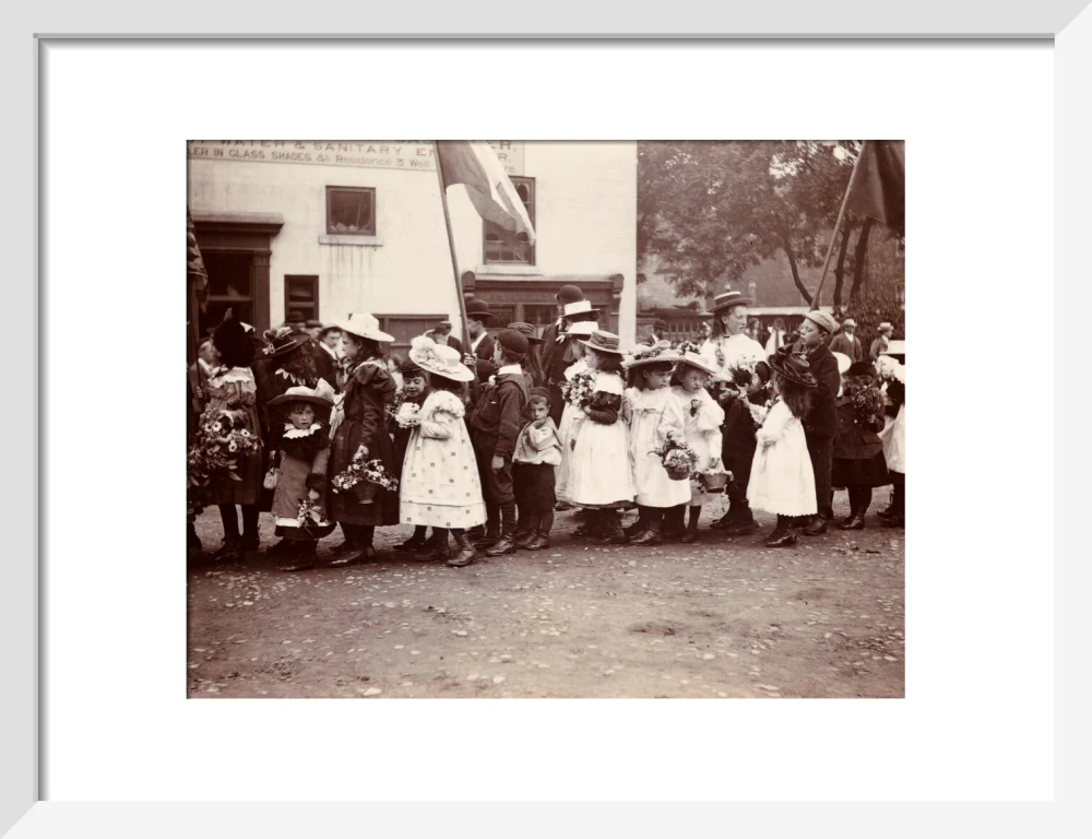 Children taking part in a procession, Whitby, North Yorkshire, c 1900s. - Image 9