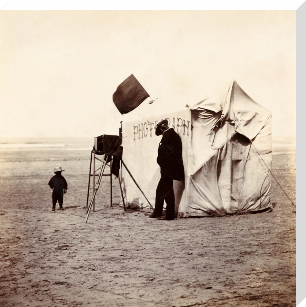 Snap-shot of a beach photographer at Whitby, North Yorkshire, c 1900s. - Image 66