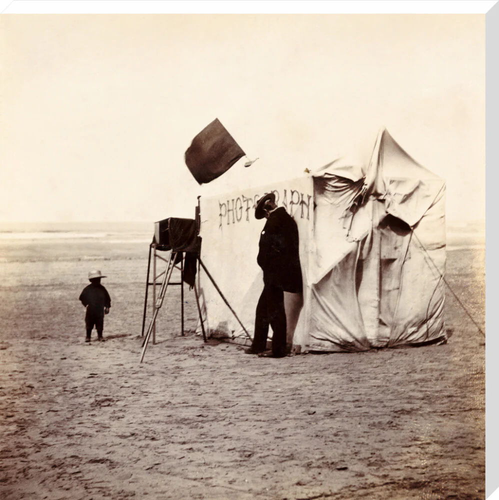 Snap-shot of a beach photographer at Whitby, North Yorkshire, c 1900s. - Image 67
