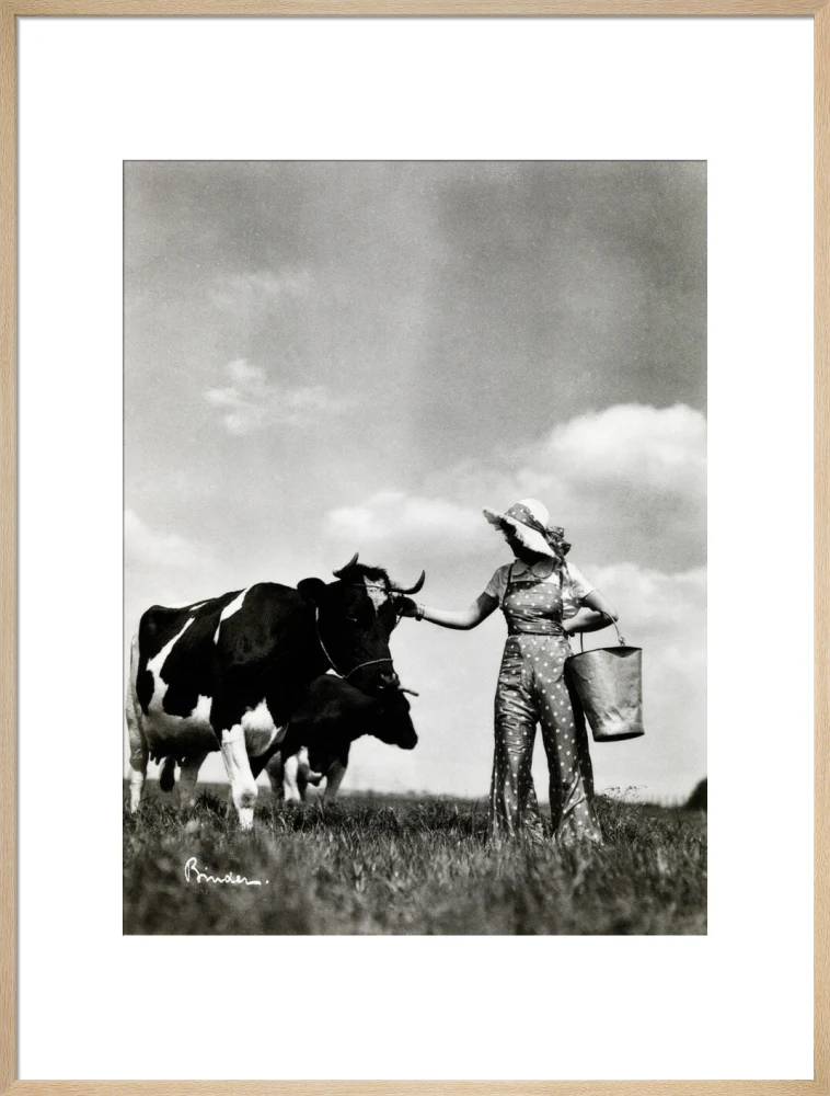 A milkmaid and cows - Image 26