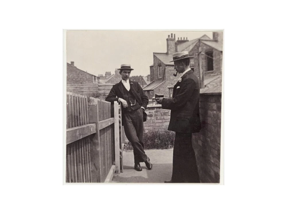 Man taking a photograph with a Brownie camera, c 1900. - Image 22