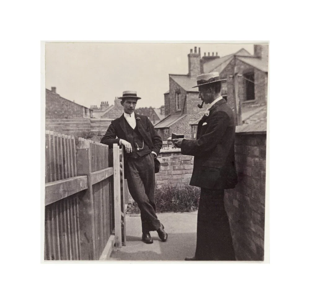 Man taking a photograph with a Brownie camera, c 1900. - Image 27